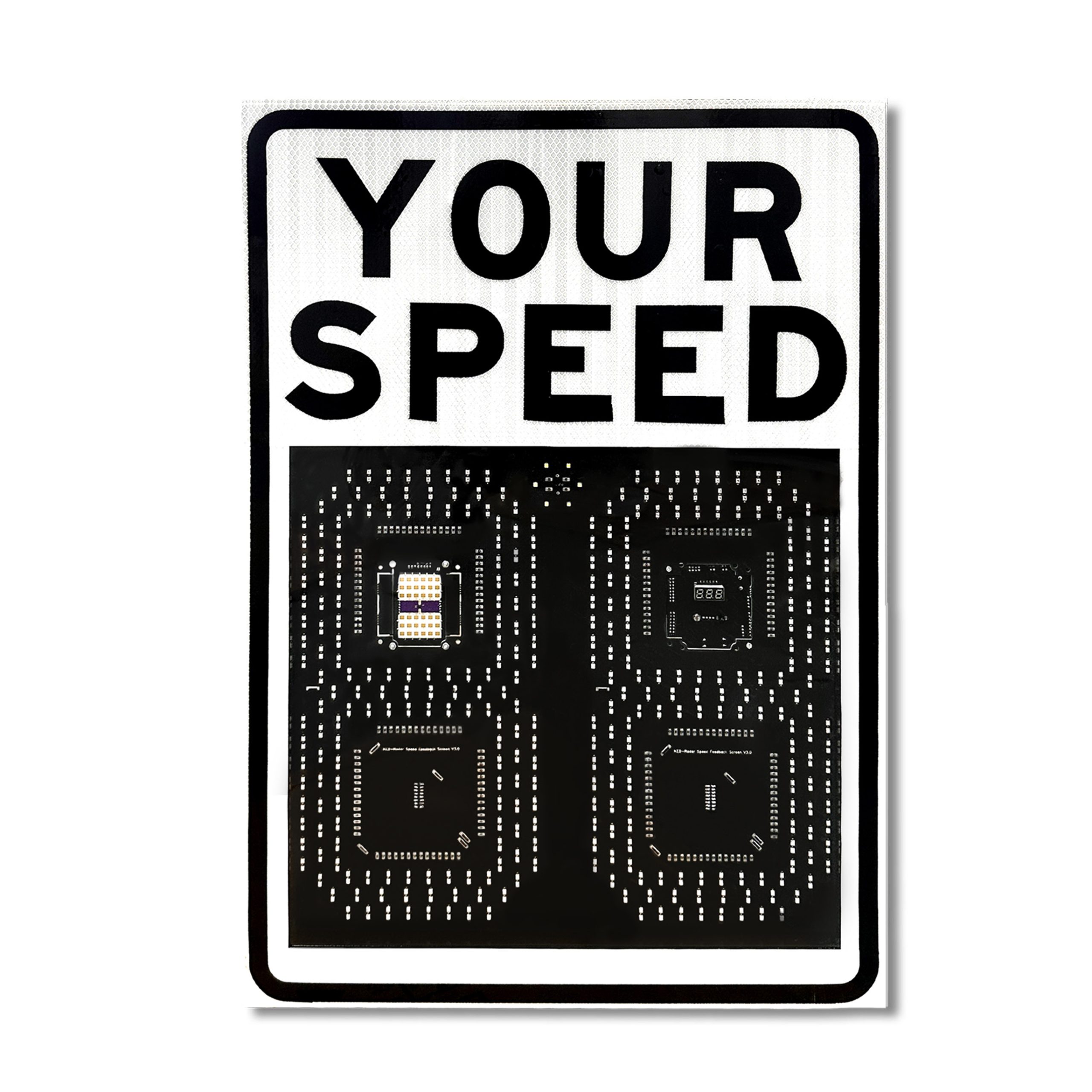 雷达测速屏500x700MM(铁壳)